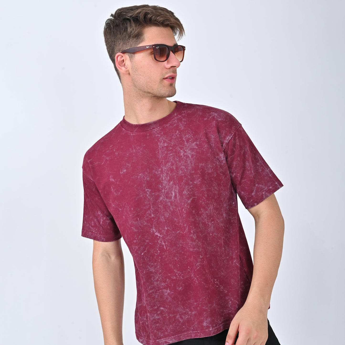 Maroon Acid Washed